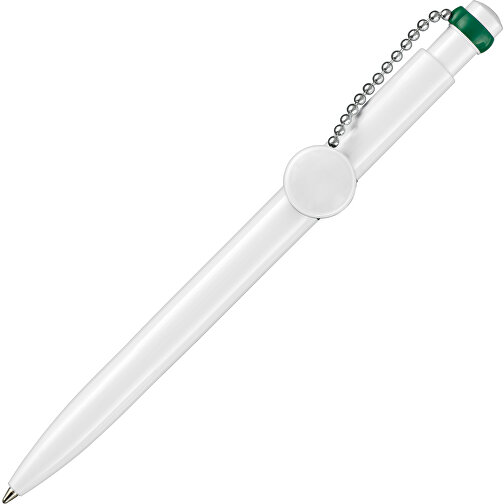 Kugelschreiber PIN PEN , Ritter-Pen, weiss/minze-grün, ABS-Kunststoff, 14,50cm (Länge), Bild 2