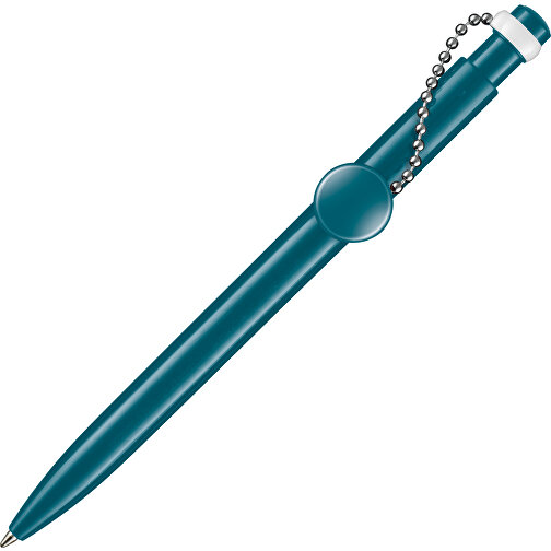 Kugelschreiber PIN PEN , Ritter-Pen, petrol-türkis, ABS-Kunststoff, 14,50cm (Länge), Bild 2