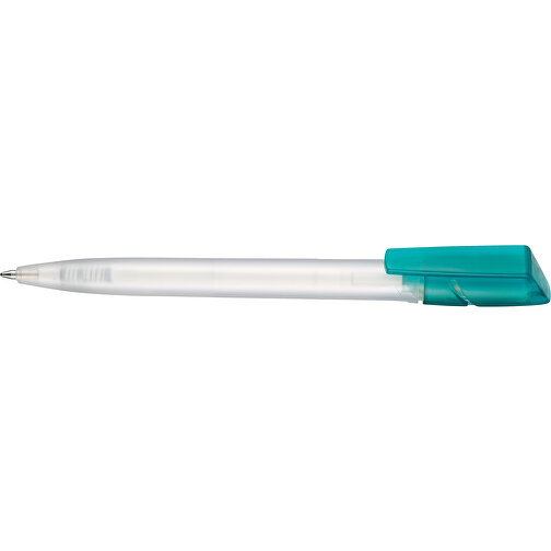 Kugelschreiber TWISTER FROZEN , Ritter-Pen, frost-weiss /türkis, ABS-Kunststoff, 14,50cm (Länge), Bild 3