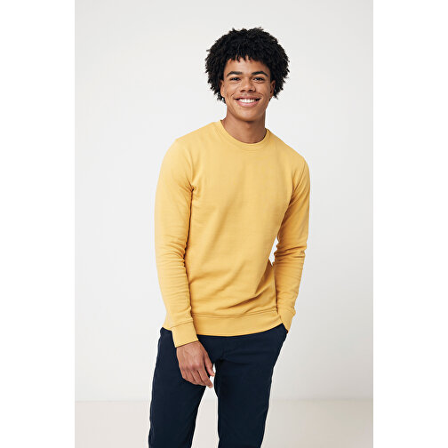 Iqoniq Zion Rundhals-Sweater Aus Recycelter Baumwolle , ochre yellow, 50% recycelte und 50% biologische Baumwolle, XXL, 78,00cm x 1,00cm (Länge x Höhe), Bild 5