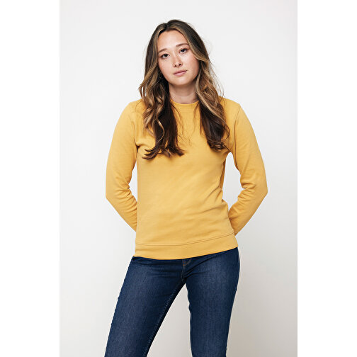 Iqoniq Zion Rundhals-Sweater Aus Recycelter Baumwolle , ochre yellow, 50% recycelte und 50% biologische Baumwolle, XS, 64,00cm x 1,00cm (Länge x Höhe), Bild 9