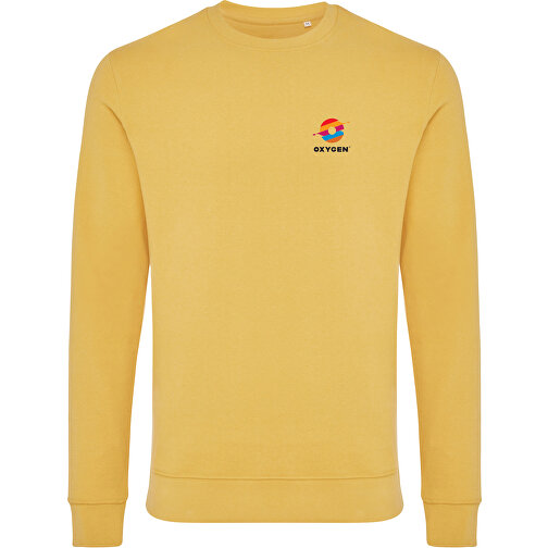 Iqoniq Zion Rundhals-Sweater Aus Recycelter Baumwolle , ochre yellow, 50% recycelte und 50% biologische Baumwolle, XL, 76,00cm x 1,00cm (Länge x Höhe), Bild 13