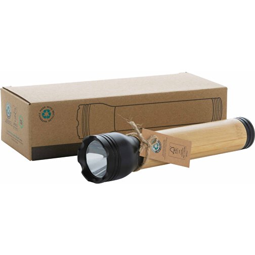Lucid 5W Taschenlampe Aus RCS Recyceltem Kunststoff & Bambus , schwarz, ABS - recycelt, 4,20cm x 19,50cm (Länge x Höhe), Bild 10