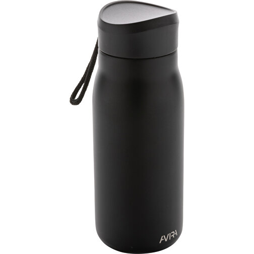 Avira Ain 150ml Reiseflasche Aus RCS Rec. Stainless-Steel , schwarz, Rostfreier Stahl - recycelt, 14,80cm (Höhe), Bild 1