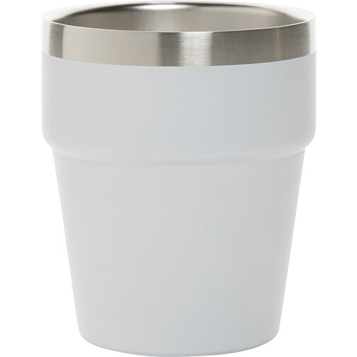 Clark Doppelwandige RCS Kaffeetasse 300ml , weiss, Rostfreier Stahl - recycelt, 9,70cm (Höhe), Bild 2