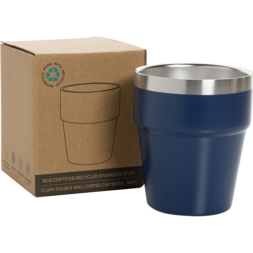 Clark Doppelwandige RCS Kaffeetasse 300ml , navy blau, Rostfreier Stahl - recycelt, 9,70cm (Höhe), Bild 6