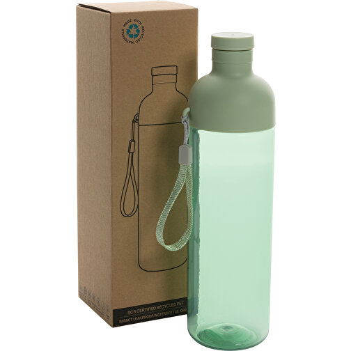 Impact Auslaufsichere Wasserflasche Aus RCS Recyc. PET 600ml , grün, PET - recycelt, 24,30cm (Höhe), Bild 9