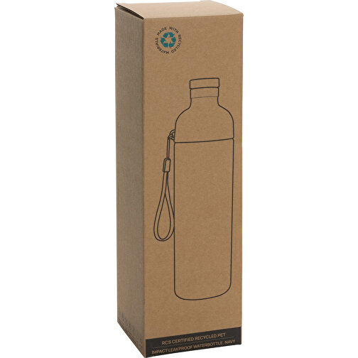 Impact Auslaufsichere Wasserflasche Aus RCS Recyc. PET 600ml , navy blau, PET - recycelt, 24,30cm (Höhe), Bild 10