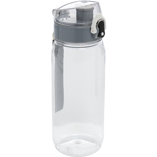 Yide RCS  RPET Verschließbare Wasserflasche 600ml , transparent, PET - recycelt, 21,40cm (Höhe), Bild 1