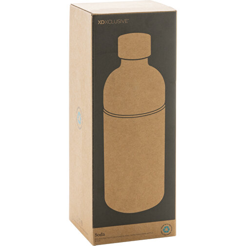 Soda Trinkflasche Aus RCS-zertifiziertem Stainless-Steel , schwarz, Rostfreier Stahl - recycelt, 21,40cm (Höhe), Bild 11