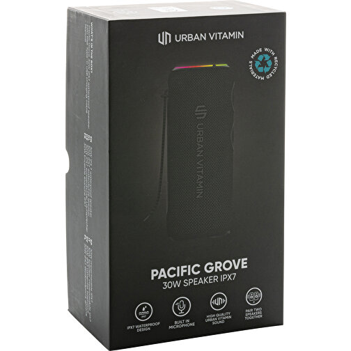 Urban Vitamin Pacific Grove 30W IPX7-højttaler fremstillet af RCS-plast, Billede 14