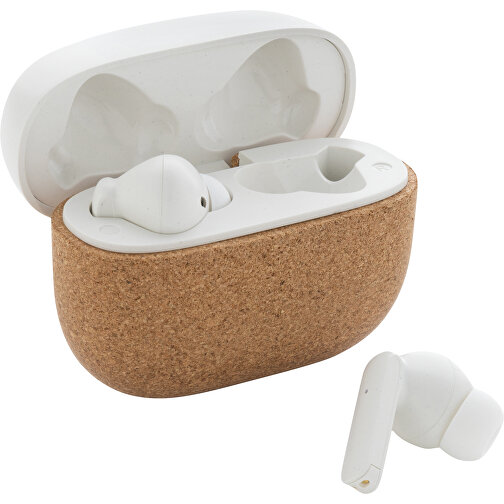 Auriculares Oregon TWS de plástico reciclado RCS y corcho, Imagen 1