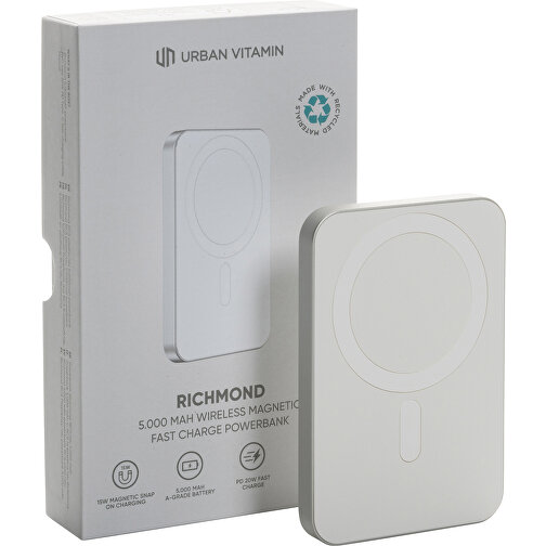 Urban Vitamin Richmond 5000mAh Powerbank Aus RCS Plastik/Alu , silber, Aluminium, 10,80cm x 0,90cm (Länge x Höhe), Bild 15