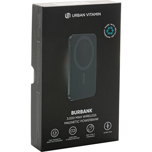 Urban Vitamin Burbank 3000mAh Powerbank Aus RCS Plastik/Alu , schwarz, Aluminium, 10,20cm x 0,60cm (Länge x Höhe), Bild 18