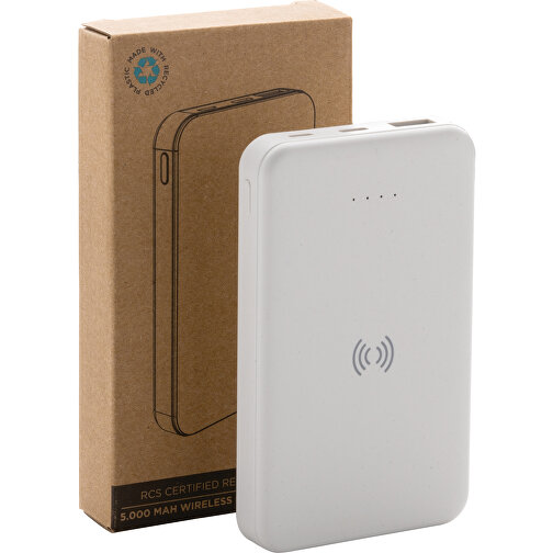 5.000mAh 5W powerbank wireless in plastica riciclata RCS, Immagine 10