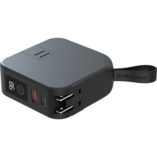 Urban Vitamin Saratoga 5-in-1 Universal Charger , schwarz, ABS, 8,60cm x 3,50cm (Länge x Höhe), Bild 3