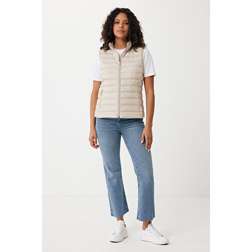 Iqoniq Meru Damen Bodywarmer Aus Recyceltem Polyester , beige, 100% recyceltes Polyester, XL, 66,00cm x 0,50cm (Länge x Höhe), Bild 4