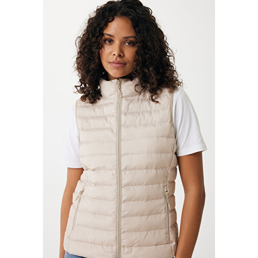 Iqoniq Meru Damen Bodywarmer Aus Recyceltem Polyester , beige, 100% recyceltes Polyester, M, 62,00cm x 0,50cm (Länge x Höhe), Bild 6