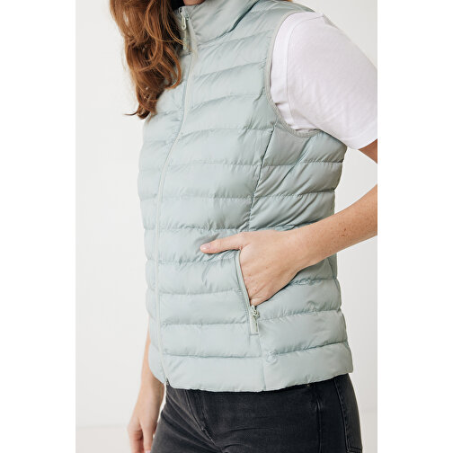 Iqoniq Meru Damen Bodywarmer Aus Recyceltem Polyester , Iceberg green, 100% recyceltes Polyester, XS, 58,00cm x 0,50cm (Länge x Höhe), Bild 9