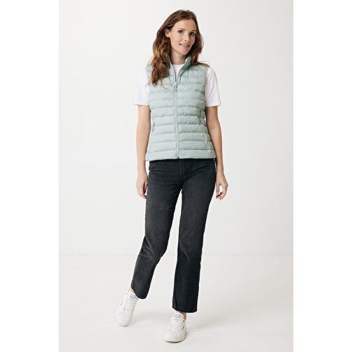 Iqoniq Meru Damen Bodywarmer Aus Recyceltem Polyester , Iceberg green, 100% recyceltes Polyester, M, 62,00cm x 0,50cm (Länge x Höhe), Bild 4