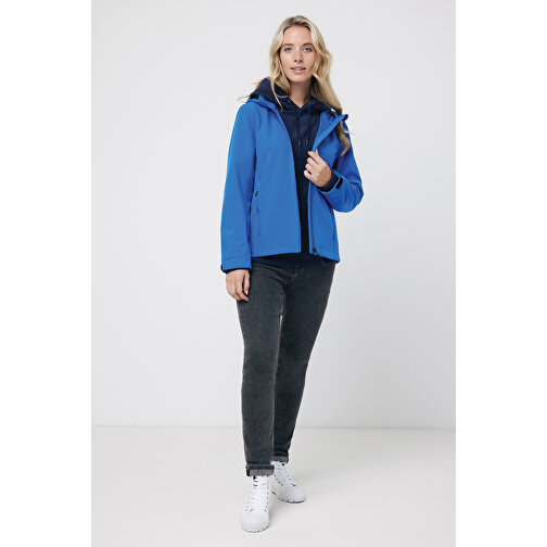 Iqoniq Makalu Damen Softshelljacke Aus Recyceltem Polyester , Königsblau, 91% recyceltes Polyester, 7% recyceltes TPU, 2% Elastan, XXS, 56,00cm x 2,50cm (Länge x Höhe), Bild 5