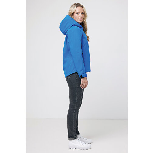 Iqoniq Makalu Damen Softshelljacke Aus Recyceltem Polyester , Königsblau, 91% recyceltes Polyester, 7% recyceltes TPU, 2% Elastan, XS, 62,00cm x 2,50cm (Länge x Höhe), Bild 6