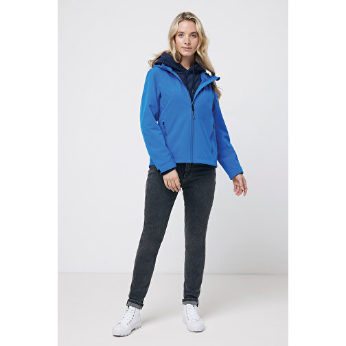 Iqoniq Makalu Damen Softshelljacke Aus Recyceltem Polyester , Königsblau, 91% recyceltes Polyester, 7% recyceltes TPU, 2% Elastan, XL, 70,00cm x 3,00cm (Länge x Höhe), Bild 4