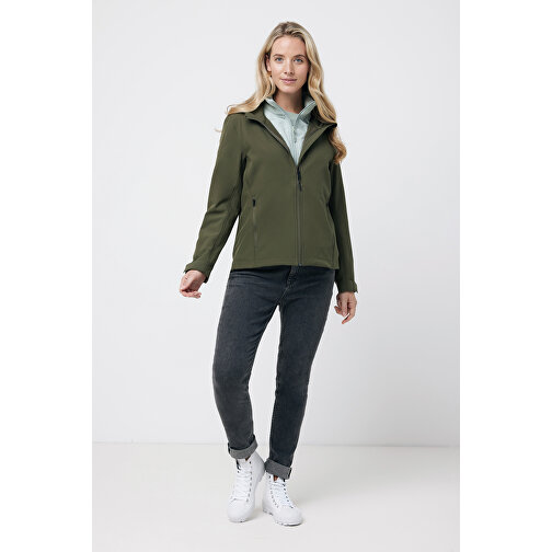 Iqoniq Makalu Damen Softshelljacke Aus Recyceltem Polyester , khaki, 91% recyceltes Polyester, 7% recyceltes TPU, 2% Elastan, L, 68,00cm x 3,00cm (Länge x Höhe), Bild 6