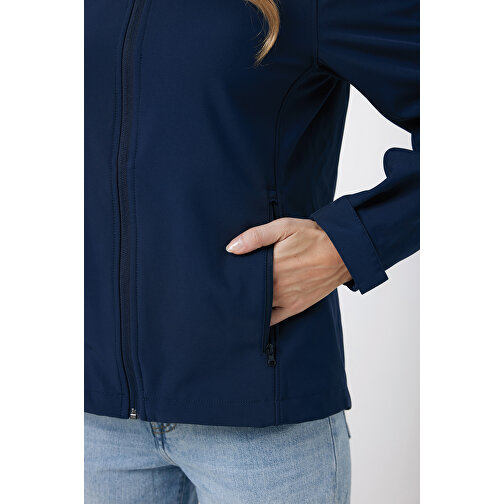 Iqoniq Makalu Damen Softshelljacke Aus Recyceltem Polyester , navy blau, 91% recyceltes Polyester, 7% recyceltes TPU, 2% Elastan, S, 64,00cm x 2,50cm (Länge x Höhe), Bild 14