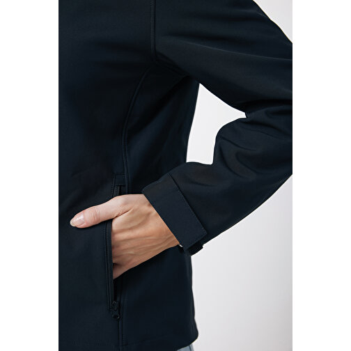 Iqoniq Makalu Damen Softshelljacke Aus Recyceltem Polyester , schwarz, 91% recyceltes Polyester, 7% recyceltes TPU, 2% Elastan, XXL, 72,00cm x 3,00cm (Länge x Höhe), Bild 10