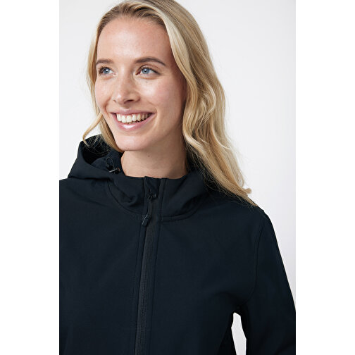 Iqoniq Makalu Damen Softshelljacke Aus Recyceltem Polyester , schwarz, 91% recyceltes Polyester, 7% recyceltes TPU, 2% Elastan, XXL, 72,00cm x 3,00cm (Länge x Höhe), Bild 8