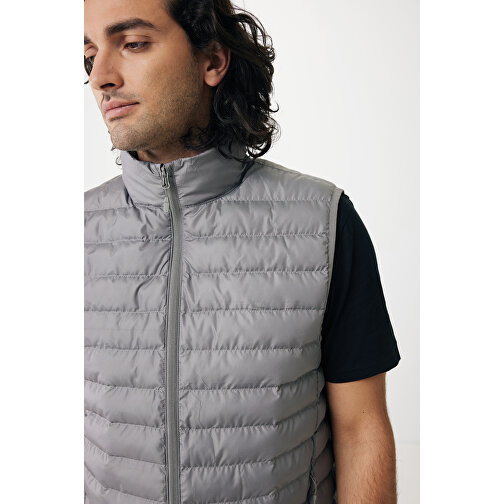 Iqoniq Meru Herren Bodywarmer Aus Recyceltem Polyester , Silbergrau, 100% recyceltes Polyester, XL, 73,00cm x 0,50cm (Länge x Höhe), Bild 7