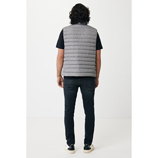 Iqoniq Meru Herren Bodywarmer Aus Recyceltem Polyester , Silbergrau, 100% recyceltes Polyester, S, 67,00cm x 0,50cm (Länge x Höhe), Bild 5