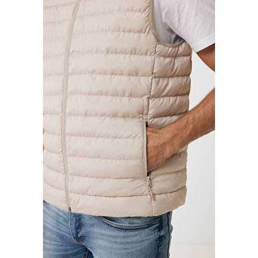 Iqoniq Meru Herren Bodywarmer Aus Recyceltem Polyester , beige, 100% recyceltes Polyester, XL, 73,00cm x 0,50cm (Länge x Höhe), Bild 8