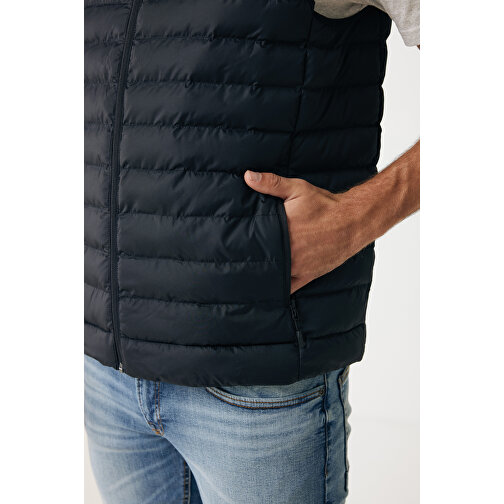 Iqoniq Meru Herren Bodywarmer Aus Recyceltem Polyester , schwarz, 100% recyceltes Polyester, XL, 73,00cm x 0,50cm (Länge x Höhe), Bild 8