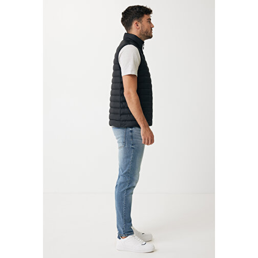 Iqoniq Meru Herren Bodywarmer Aus Recyceltem Polyester , schwarz, 100% recyceltes Polyester, 5XL, 80,00cm x 0,50cm (Länge x Höhe), Bild 6