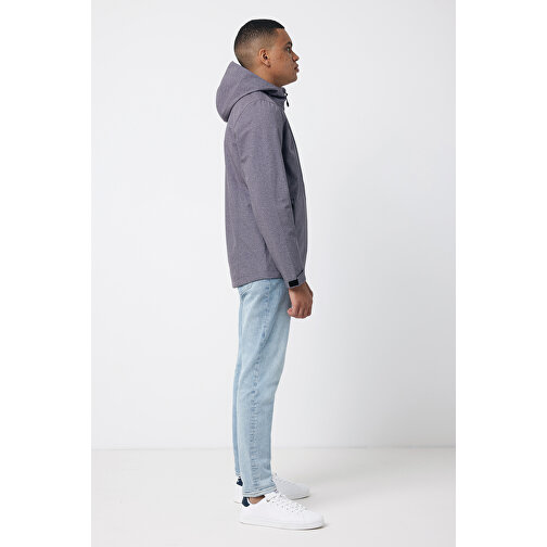 Iqoniq Makalu Herren Softshelljacke Aus Recyceltem Polyester , vulcano heather grey, 91% recyceltes Polyester, 7% recyceltes TPU, 2% Elastan, S, 69,00cm x 2,50cm (Länge x Höhe), Bild 6