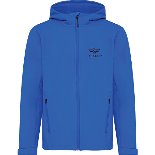 Iqoniq Makalu Herren Softshelljacke Aus Recyceltem Polyester , Königsblau, 91% recyceltes Polyester, 7% recyceltes TPU, 2% Elastan, XXL, 77,00cm x 3,00cm (Länge x Höhe), Bild 11