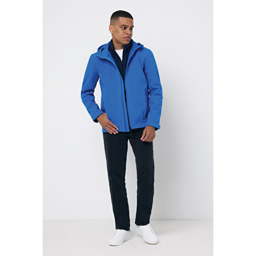 Iqoniq Makalu Herren Softshelljacke Aus Recyceltem Polyester , Königsblau, 91% recyceltes Polyester, 7% recyceltes TPU, 2% Elastan, XXL, 77,00cm x 3,00cm (Länge x Höhe), Bild 5