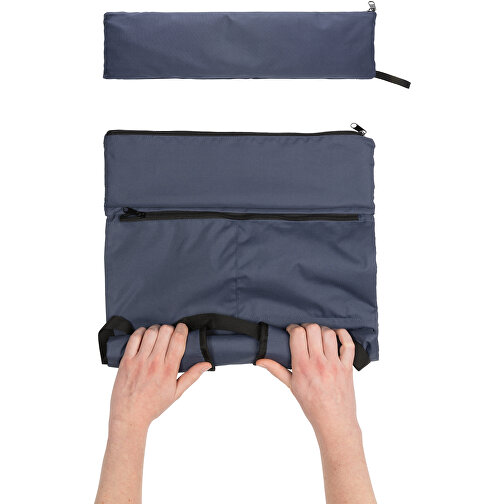 Dillon AWARE™ RPET Faltbarer Lightweight-Rucksack , navy blau, PET - recycelt, 30,00cm x 46,00cm (Länge x Höhe), Bild 3