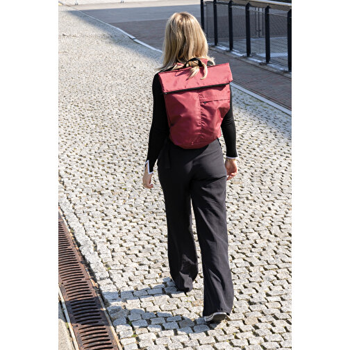 Dillon AWARE™ RPET Faltbarer Lightweight-Rucksack , rot, PET - recycelt, 30,00cm x 46,00cm (Länge x Höhe), Bild 8