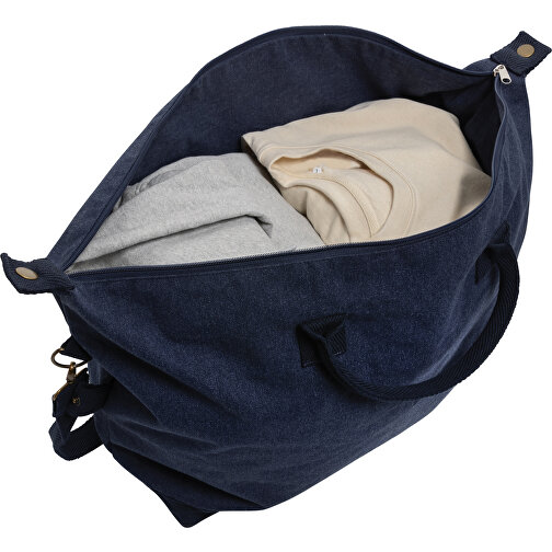 Kezar AWARE™ 500g/m² Wochenendtasche Aus Recyceltem Canvas , navy blau, Canvas - recycelt, 64,00cm x 40,00cm (Länge x Höhe), Bild 2