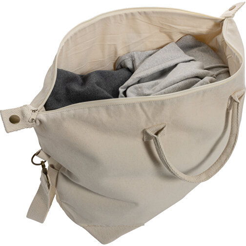 Kezar AWARE™ 500g/m² Wochenendtasche Aus Recyceltem Canvas , off white, Canvas - recycelt, 64,00cm x 40,00cm (Länge x Höhe), Bild 2