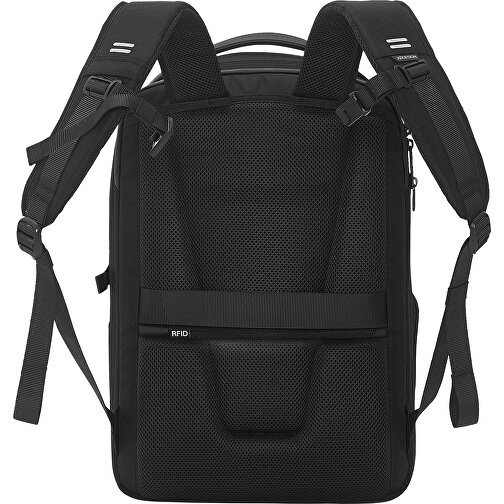 Bizz Rucksack , schwarz, PET - recycelt, 32,00cm x 18,00cm (Länge x Höhe), Bild 6