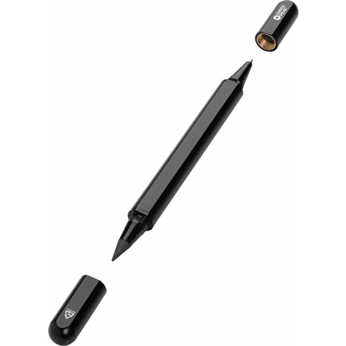 Swiss Peak Storm Dual-Tip-Pen Aus RCS Recyceltem Aluminum , schwarz, Aluminium - recycelt, 14,80cm (Höhe), Bild 1