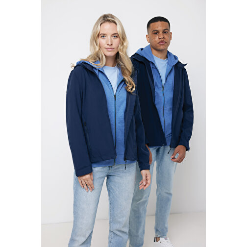 Iqoniq Makalu Herren Softshelljacke Aus Recyceltem Polyester , navy blau, 91% recyceltes Polyester, 7% recyceltes TPU, 2% Elastan, S, 69,00cm x 2,50cm (Länge x Höhe), Bild 3