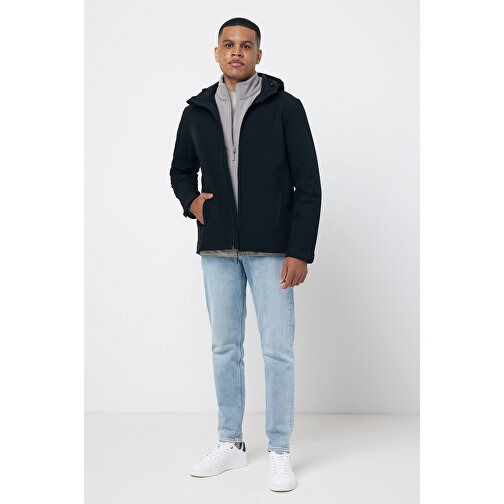 Iqoniq Makalu Herren Softshelljacke Aus Recyceltem Polyester , schwarz, 91% recyceltes Polyester, 7% recyceltes TPU, 2% Elastan, XL, 75,00cm x 3,00cm (Länge x Höhe), Bild 12