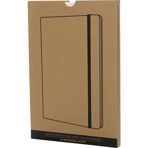 Cuaderno Craftstone A5 de papel reciclado. Papel kraft y piedra, Imagen 8