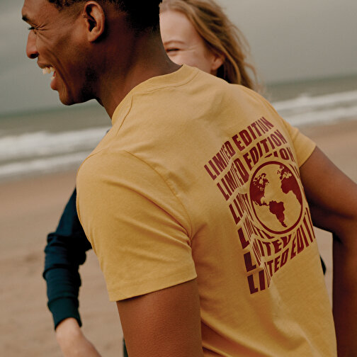 Iqoniq Bryce T-Shirt Aus Recycelter Baumwolle , ochre yellow, 50% recycelte und 50% biologische Baumwolle, XXL, 78,00cm x 0,50cm (Länge x Höhe), Bild 5