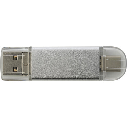 OTG USB Typ-C Stick Aluminium , silber MB , 4 GB , Aluminium MB , 6,30cm x 1,60cm x 0,50cm (Länge x Höhe x Breite), Bild 3